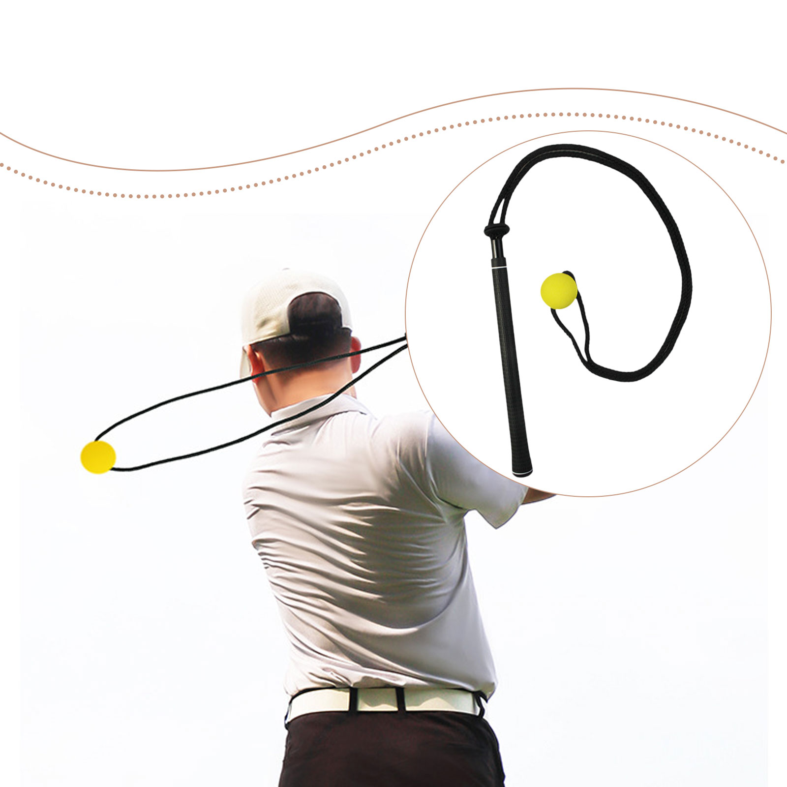 Golf Swing Trainer Elastic Rop - Golf Equipment Beginners review and price