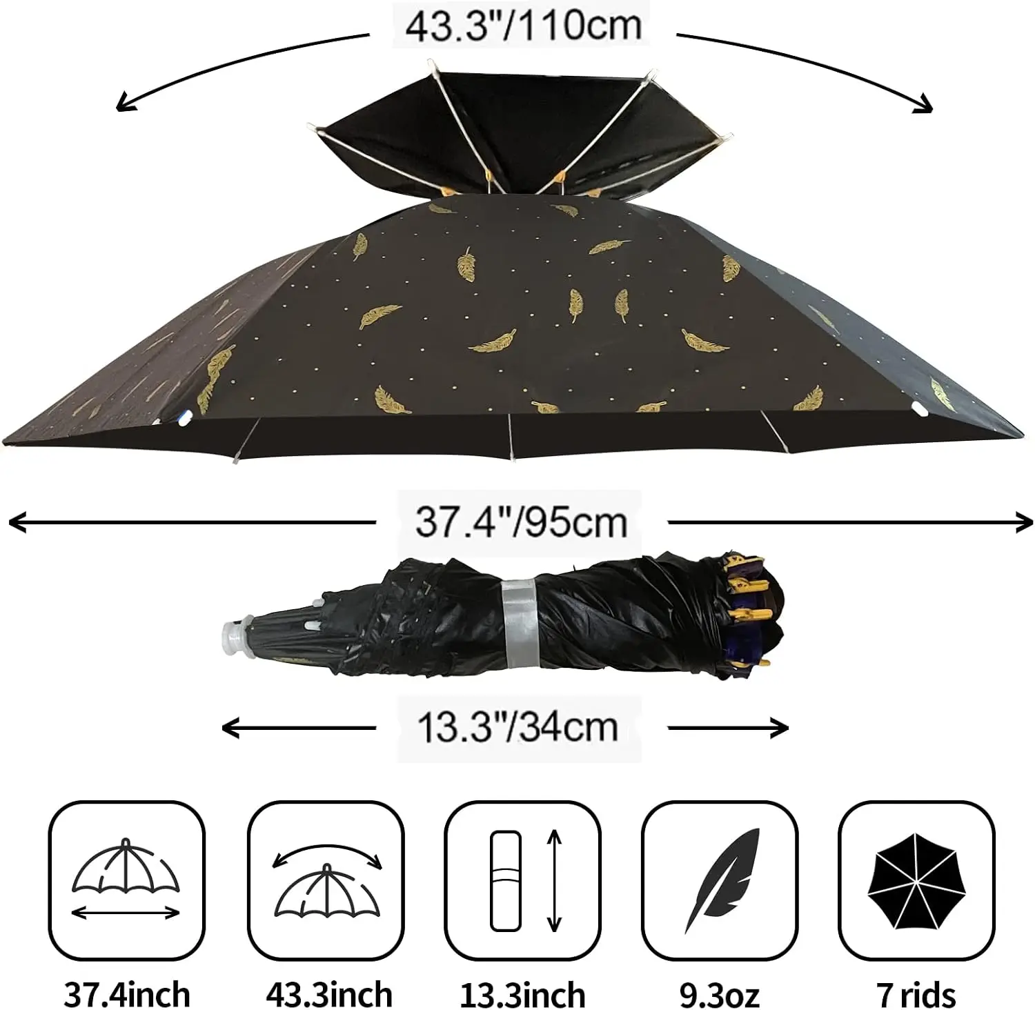 Umbrella Hat Folding Adjustabl - Golf Umbrella Large review and price
