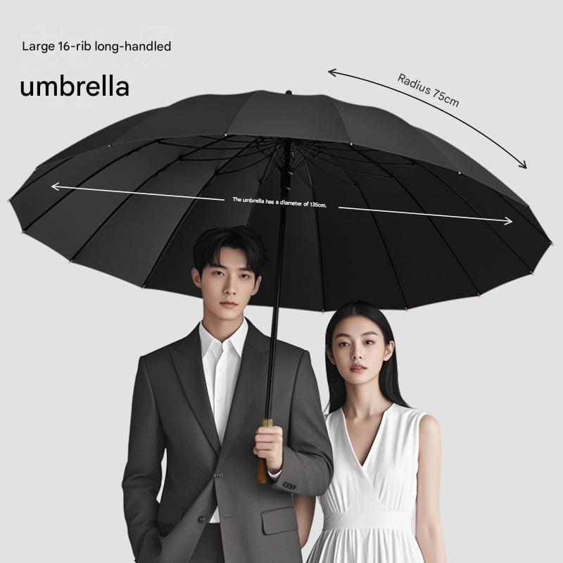 16 Ribs Golf Umbrella Wooden H - Golf Umbrella Large review and price