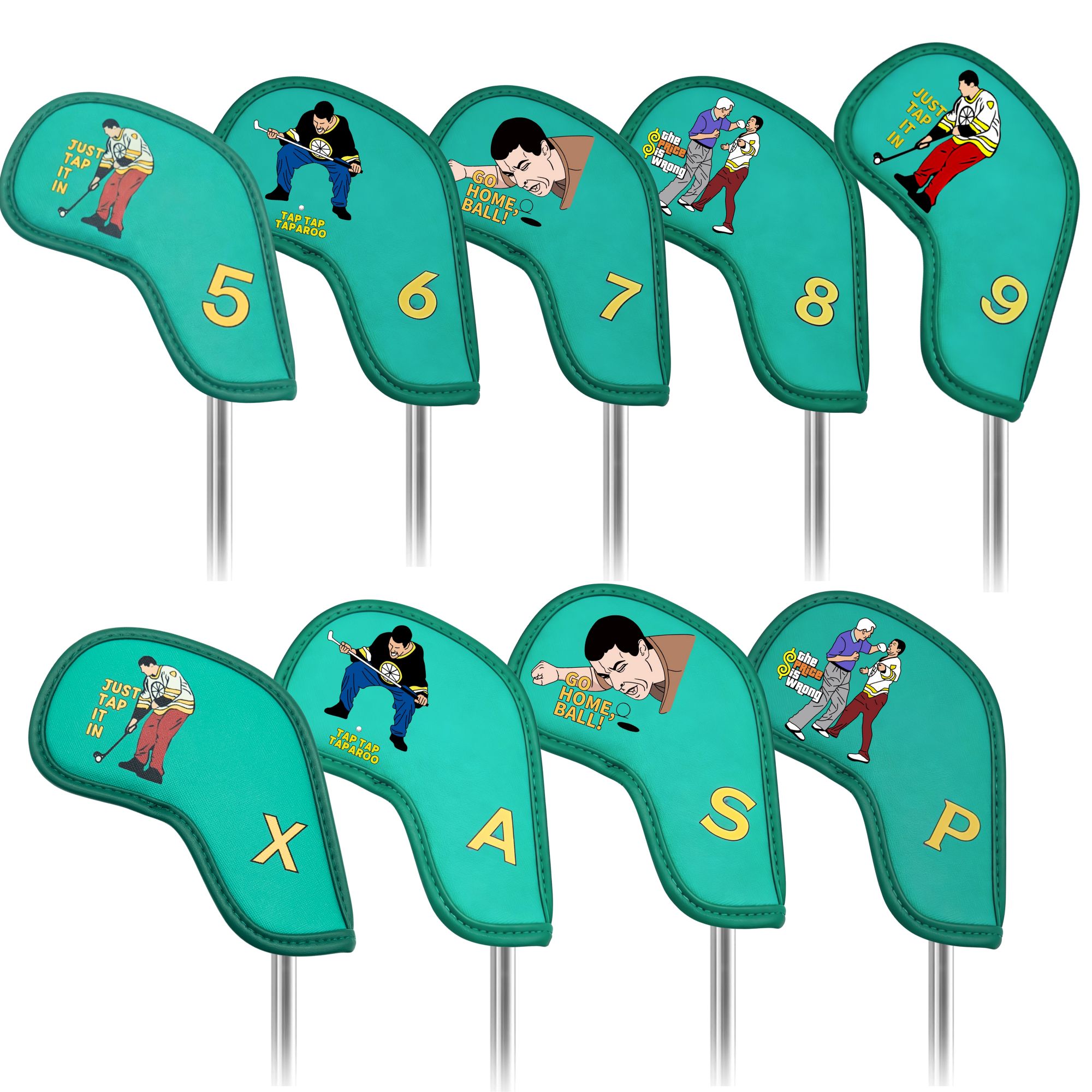 9 pcs Golf Iron Covers with Fu - Golf Equipment Storage review and price